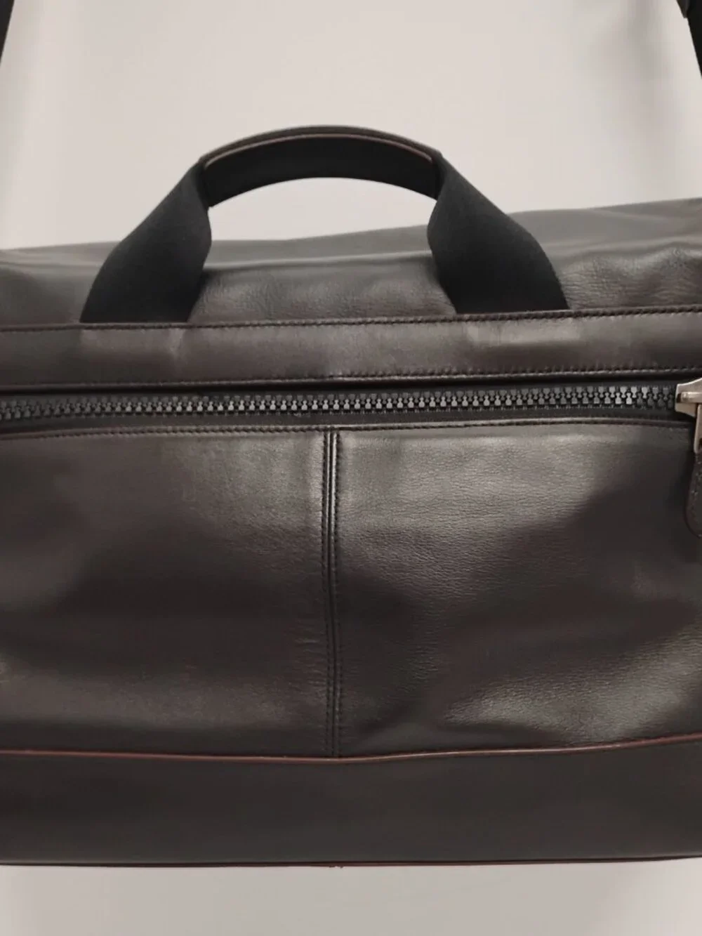 Coach Ranger Messenger F79902 Black Leather Laptop Bag